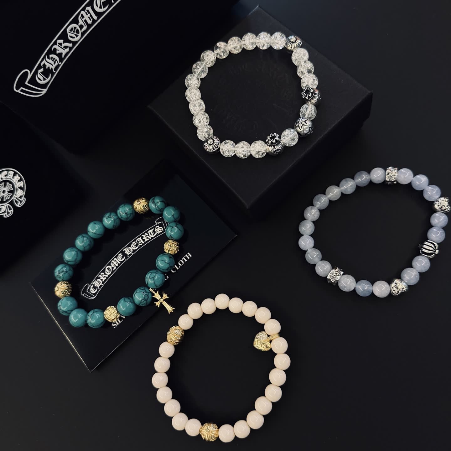 Chrome Hearts Beaded Bracelet Set